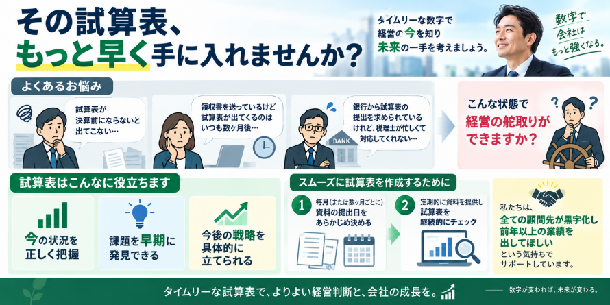 継続的な試算表の提供